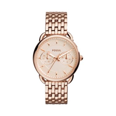 Ladies rose gold 'tailor' stainless steel watch es3713